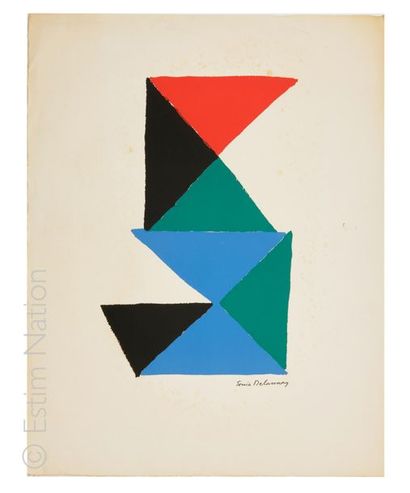 DELAUNAY SONIA (1885-1979) Sonia DELAUNAY (1885-1979)

Composition aux triangles...