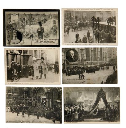 Cartes postales Léopold Ier et Léopold II Ensemble d'environ 350 cartes postales...