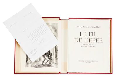 DE GAULLE DE GAULLE (Charles) Le fil de l'épée. Paris, éditions Marcel Lubineau,...