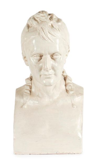 HOUDON Jean Antoine (1741-1828) (d'après) Buste de Napoléon Ier
Moulage en plâtre
Hauteur...
