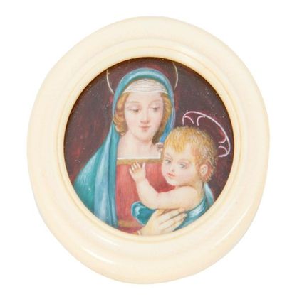 MINIATURE D'après Raphael (Raffaelo Sanzio dit) (1483-1520)

La madone du Grand-Duc
Miniature...