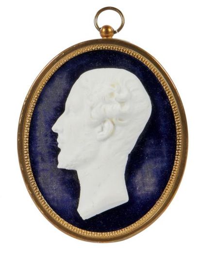 Duc d'Orléans Profile portrait of the Duke of Orleans
Subject in biscuit on a velvet...