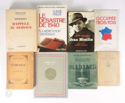 HISTOIRE Ensemble de revues, volumes reliés, brochés et modernes, certains illustrés...
