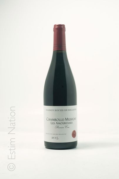 BOURGOGNE 2 bouteilles CHAMBOLLE MUSIGNY 2015 1er cru "Amoureuses" Roche de Bell...