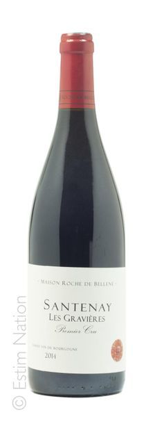 BOURGOGNE 6 bouteilles SANTENAY 2014 1er cru "Gravière" Roche de Bellene