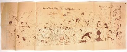 Roger TESTU dit TETSU (1913-2008) 6 estampes reproduisant des dessins à sujet humoristique...