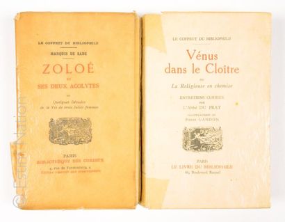 SADE (Marquis de) Collection le "Coffret du bibliophile", ensemble de deux volumes...