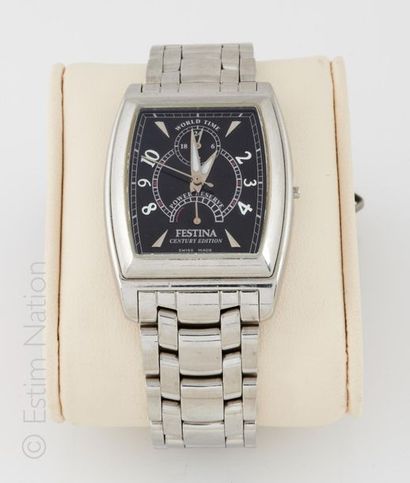 FESTINA "CENTURY EDITION". VERS 2002 Men's wristwatch in barrel case steel, numbered...