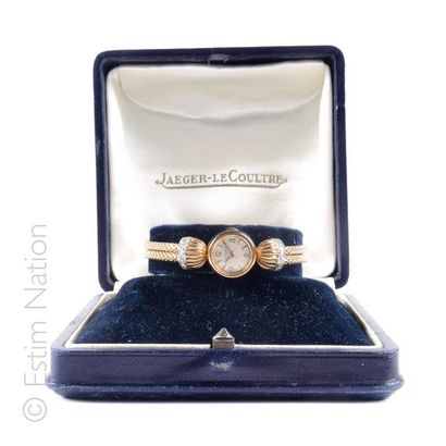 JAEGER LECOULTRE Ladies' watch in 18K yellow gold (750 thousandths) and platinum...