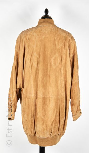 CANAVESI vintage Coat in caramel suede inspired by teddy, snaps at wrists, can be...