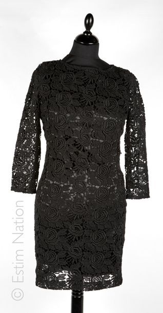 Loubarok CLOTTON DRESS with black guipure (T 36)