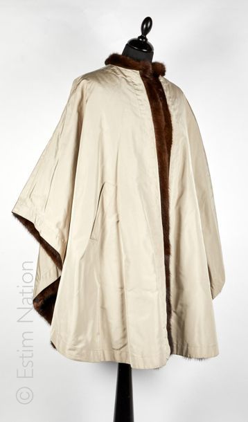 GIVENCHY Haute Fourrure vintage CAPE -PELISSE en vison allongé scanbrown, dessus...