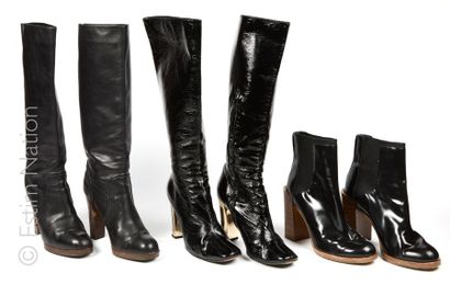 MISSONI, MICKAEL KORS, PHILIPPE LIM TWO PAIRS OF HIGH BOOTS: the first one in black...