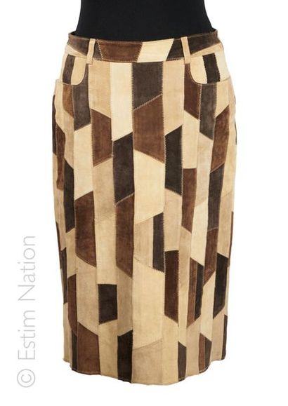 JOSEPH, ANONYME Straight DRESS in praline wool knit with a frill (T S) (light pilling),...