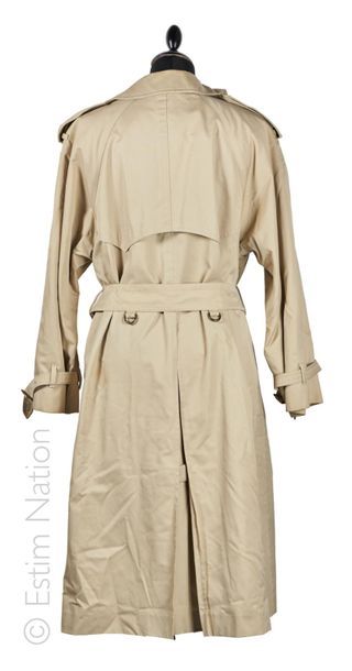 AQUASCUTUM TRENCH COAT en gabardine de coton et polyester mélangé, doublure à carreaux,...