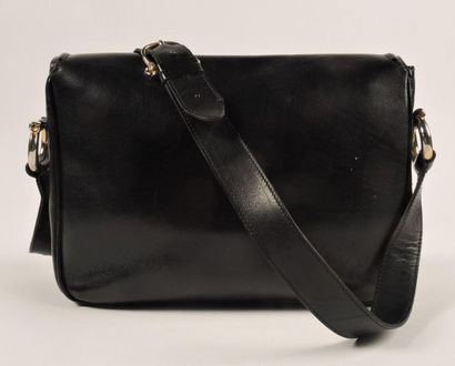 CELINE circa 1975 BAG with flap in interior marine box decorated with a zippered...