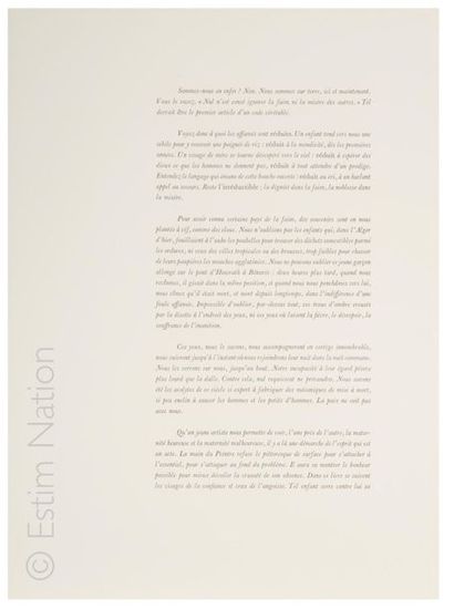 Jean MOULIN "Geste d'amour"
Ensemble de 35 lithographies en noir signées et numérotées...