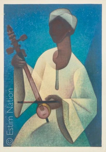 Louis TOFFOLI (1907 - 1999) "Musicien"
Lithographie en couleurs signée et justifiée.
Dimensions...