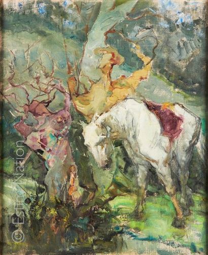 THEODORE BOULARD Théodore Louis BOULARD (1887-1961)

Don Quichotte

Huile sur toile,...
