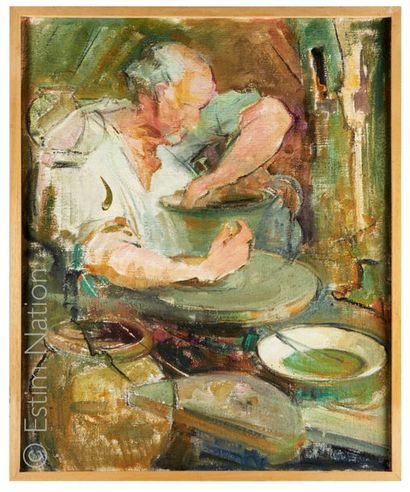 THEODORE BOULARD Théodore Louis BOULARD (1887-1961)

Potier dans son atelier

Huile...