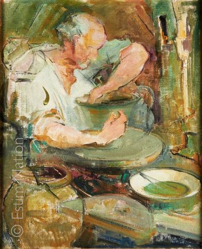 THEODORE BOULARD Théodore Louis BOULARD (1887-1961)

Potier dans son atelier

Huile...