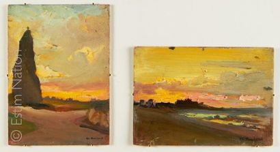 THEODORE BOULARD Theodore Louis BOULARD (1887-1961)

Sunset in Brittany

Two oils...