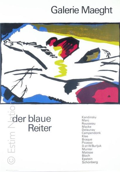 BLAUE REITER - MAEGHT Ensemble de deux affiches éditées pour la Galerie Maeght à...