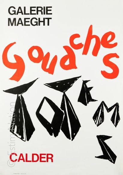 CALDER - MAEGHT Alexandre CALDER (1898-1976) 

Affiche "Gouaches"
Affiche d'exposition...