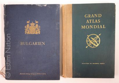 VARIA Ensemble de 3 ouvrages dont le grand atlas mondial, une monographie sur Montaigne,...