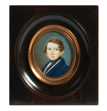 MINIATURE Ecole française du XIXe siècle

Portrait d'homme à la veste bleue
Miniature...
