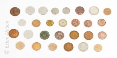 Monnaies Collection de monnaies françaises et étrangères des XIXe et XXe siècle comprenant...