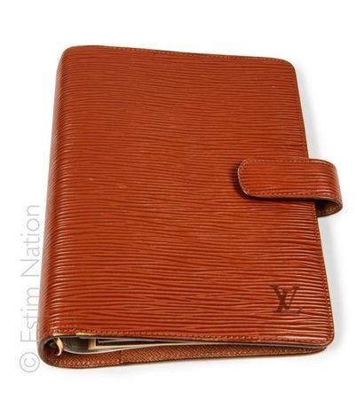 LOUIS VUITTON WEEKLY card holder, compartments inside and title "Louis Vuitton Paris...
