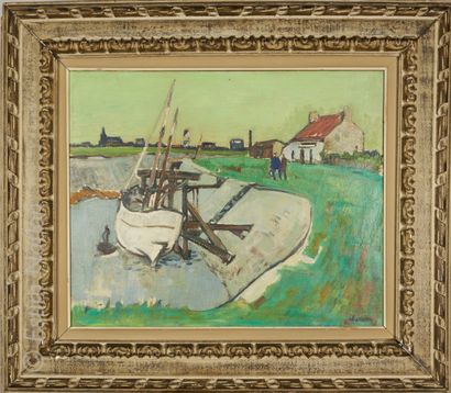 Art contemporain Louis CHERVIN (1905-1969)



Boats at low tide in Gravelines



Oil...