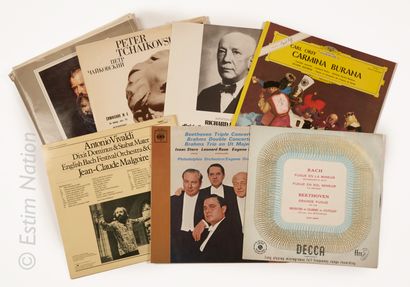 VINYLES VINTAGE - MUSIQUE CLASSIQUE Importante collection de disques 33T de musique...