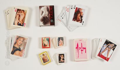 JEUX DE CARTES EROTIQUES 10 jeux de cartes érotiques petit, moyen et grand format...
