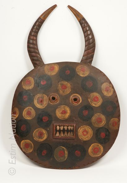 Art populaire africain 
Grand masque dans le goût des masques Goli Baoulé en bois...