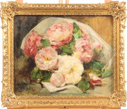 Georges JEANNIN (1841-1925) Nature morte au bouquet de fleurs

Huile sur bois, signé...
