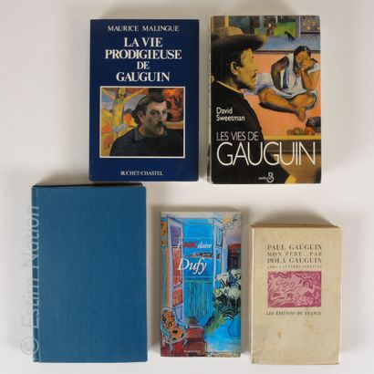 LOT DE LIVRES Ensemble de 5 livres sur le thème de PAUL GAUGUIN et RAOUL DUFY 



(Sans...