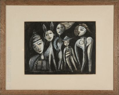 Art contemporain Julio SILVA (1930)



Portait de famille, composition animée de...