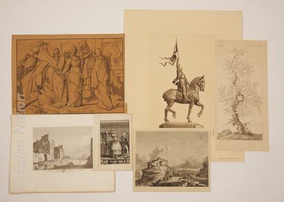 ESTAMPES Importante collection d'estampes des XVIIe, XVIIIe et XIXe siècle comprenant...