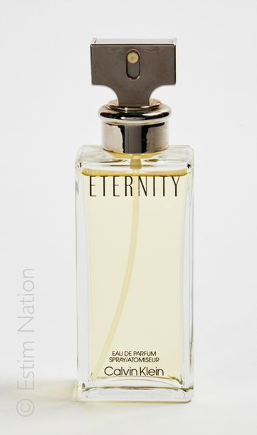 CALVIN KLEIN « Eternity » Flacon en verre, modele atomiseur, bouchon couleur metal....