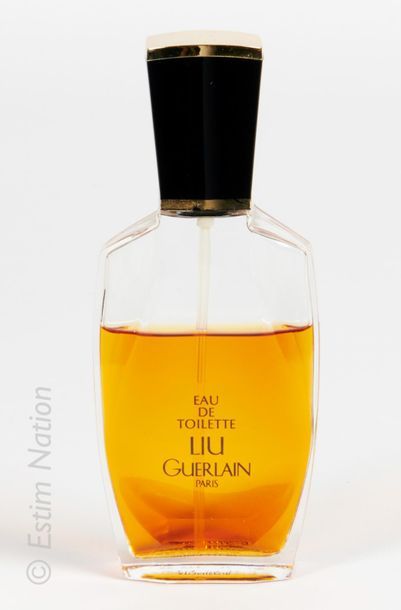 GUERLAIN « Liu » Glass spray bottle, titled on one side "Eau de Toilette Liu Guerlain...