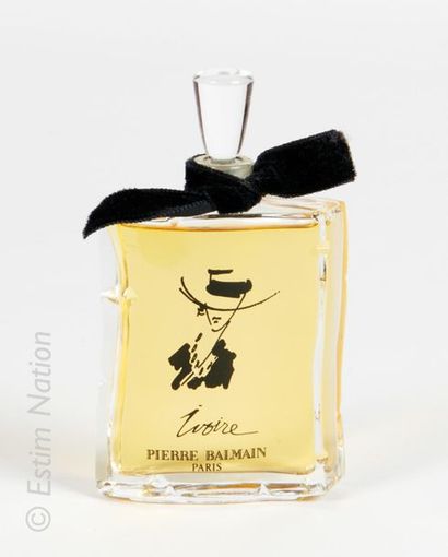 PIERRE BALMAIN « Ivoire » Glass bottle titled "Ivoire Pierre Balmain Paris" on one...