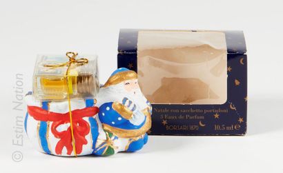 Borsari 1870 Box containing a Santa Claus figurine with a gift holder containing...