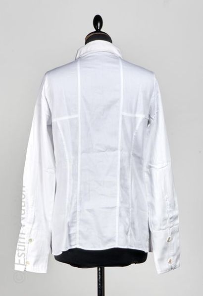Christian LACROIX White cotton shirt, red inside label titled Christian Lacroix....