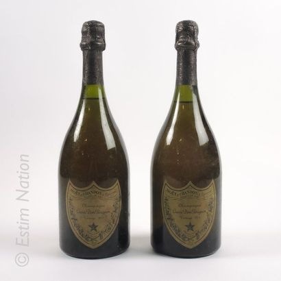 CHAMPAGNE 2 bouteille CHAMPAGNE DOM PERIGNON 1973 Vintage Moët & Chandon (étiquettes...