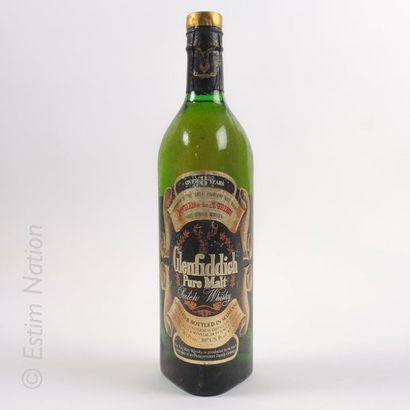 Spiritueux 1 bottle WHISKY GLENFIDDIGH Over 8 years Pure Malt Whisky (label faded,...