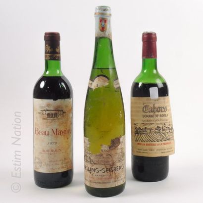 RHÔNE 8 flacons : 1 bouteille CHÂTEAU MAYNE 1979 Bordeaux, 4 magnums COTES DU RHONE...