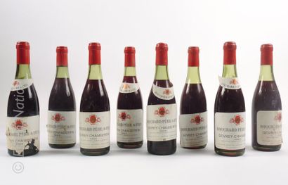 BOURGOGNE 8 demi-bouteilles GEVREY-CHAMBERTIN 1959 Bouchard Père & Fils (niveaux...