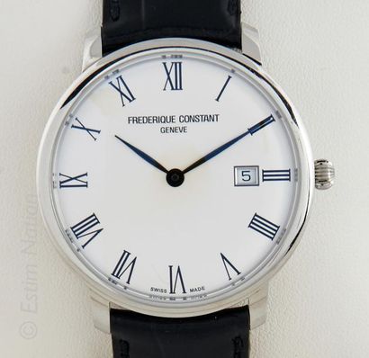 FREDERIQUE CONSTANT - SLIMLINE MANUFACTURE Montre de ville en acier à mouvement automatique.
...